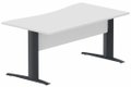 K1 Voile de fond Bois - Plan vague symétrique 160x90/80 -Finitions : PLATEAUX: BLANC (BL) / PIETEMENTS: ANTHRACITE (AN)