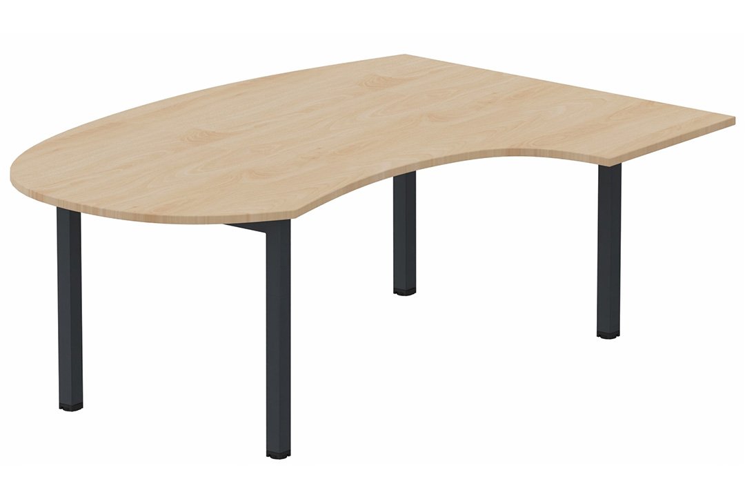 K3 compact 90° manager 190x141x104x60cm, plateau hêtre, structure anthracite