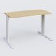 K1 Plateau droit 120x60 pieds fixe. Plateau Chêne clair et pietement Blanc