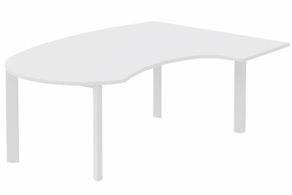 Gamme K7 - Plans compacts - K7 compact 90° manager 190x141x104x60cm, plateau blanc, structure blanc