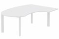 K7 compact 90° manager 190x141x104x60cm, plateau blanc, structure blanc