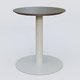 Table Basse Fashion Styl piètement colonne en métal et plateau bois. Plateau Chêne Moka et pietement Gris (RAL 7038).