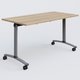Table abattante gamme Arca 140-70 cm. Plateau Chêne naturel et pietement Aluminium.