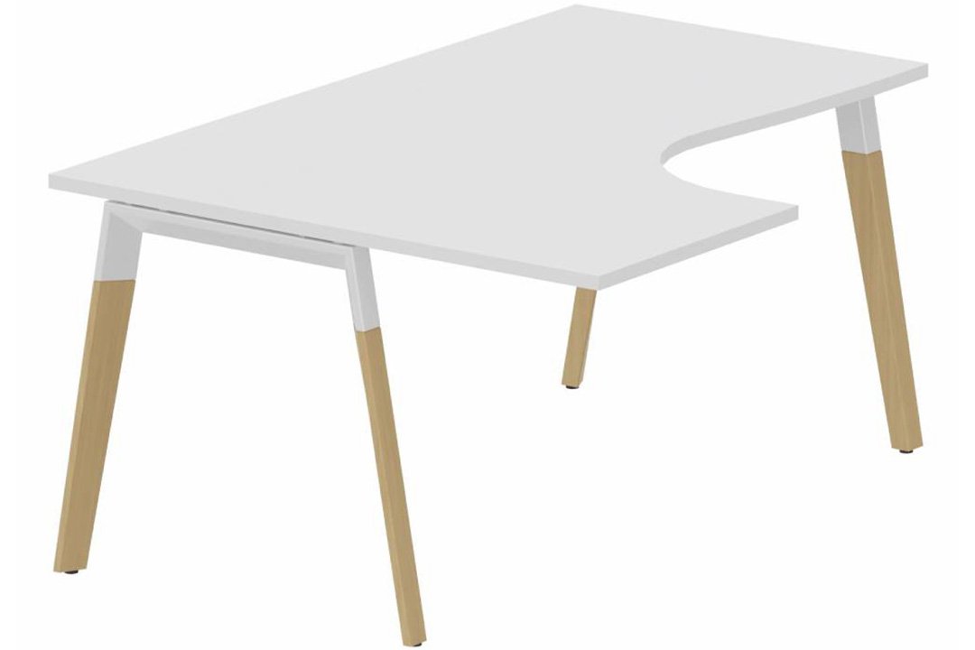 K8Wood Plan compact 90° asymétrique 180x120x80/60cm sur pied de soutien - retour à gauche