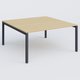 K3 Plateau droit 160x165 pieds fixe. Plateau Chêne clair et pietement Anthracite.