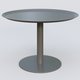 Table Basse Fashion Styl piètement colonne métalique. Plateau Carbon Grey et pietement Carbon Grey.