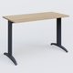 K2 Plateau droit 120x60 pieds fixe. Plateau Chêne naturel et pietement Anthracite.