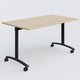 Table abattante gamme Arca 140-80 cm. Plateau Hêtre et pietement Noir.