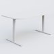 Module d'extrémité gamme Pure 165-80 cm. Plateau Blanc et pietement Blanc.