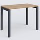 K3 Plateau droit 100x60 pieds fixe. Plateau Noyer et pietement Anthracite.