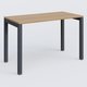 K3 Plateau droit 120x60 pieds fixe. Plateau Noyer et pietement Anthracite.