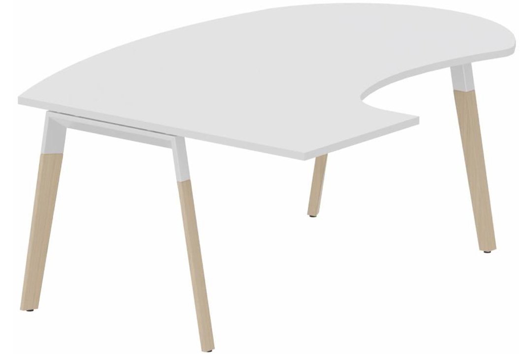 K8Wood Plan compact 90° asymétrique Manager 190x141x104/60cm sur pied de soutien - retour à gauche