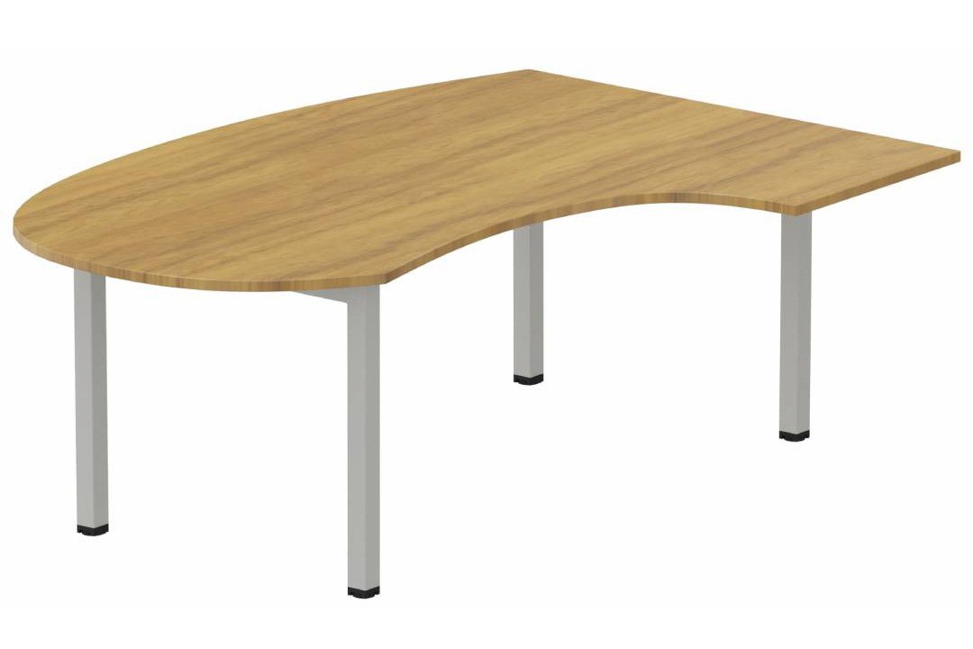 K3 compact 90° manager 190x141x104x60cm, plateau noyer, structure aluminium