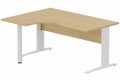 K1 Voile de fond Bois- Plan compact 90° asymétrique 180x120x80/60cm sur pied de soutien - retour à gauche