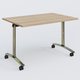 Table abattante gamme Arca 120-80 cm. Plateau Chêne naturel et pietement Chrome.