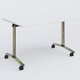 Table abattante gamme Arca 120-80 cm. Plateau Blanc et pietement Chrome.