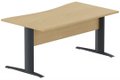 K1 Voile de fond Bois - Plan vague symétrique 160x90/80 -Finitions : PLATEAUX: CHENE (CE) / PIETEMENTS: ANTHRACITE (AN)