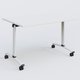 Table abattante gamme Arca 120-80 cm. Plateau Blanc et pietement Blanc.