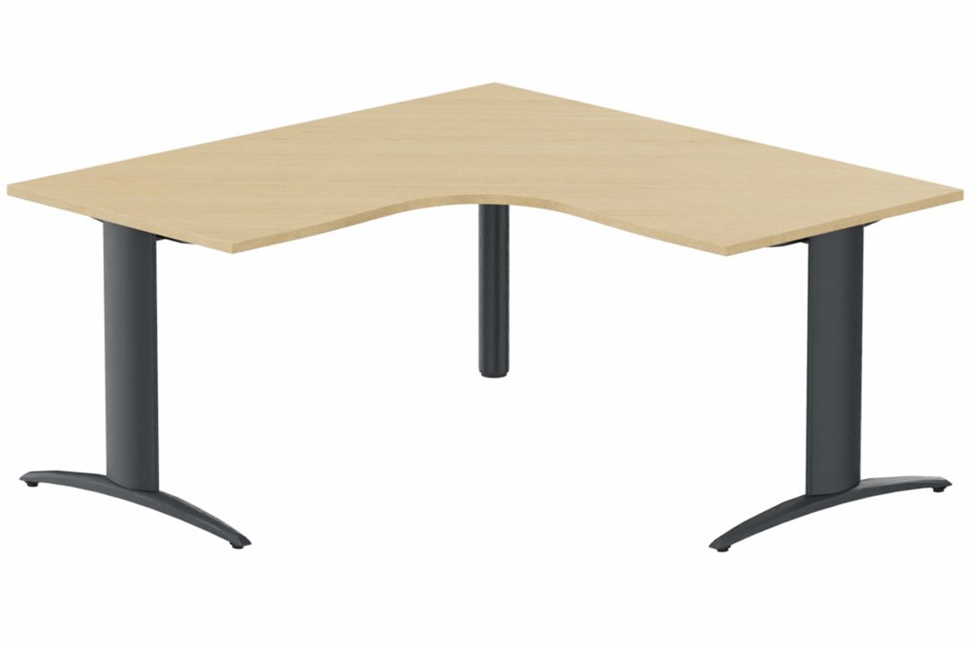 K2- Plan compact 90° symétrique 160x160x80x80 -Finitions : PLATEAUX: CHENE (CE) / PIETEMENTS: ANTHRACITE (AN)