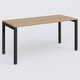 K3 Plateau droit 160x70 pieds fixe. Plateau Noyer et pietement Noir Grainé.