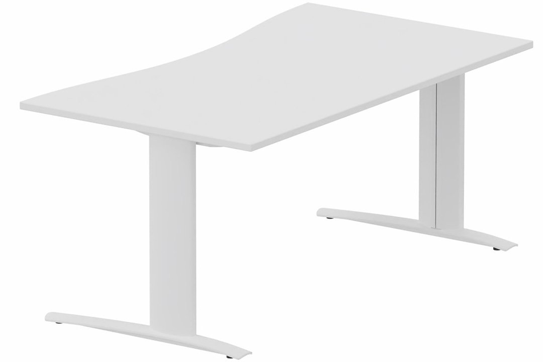 Plan vague symétrique, structure poutre, 180x90x80cm blanc/blanc - sur délai