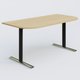 Module d'extrémité gamme Pure 165-80 cm. Plateau Chêne clair et pietement Noir/Chrome.