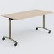 Table abattante gamme Arca 160-80 cm. Plateau Hêtre et pietement Chrome.