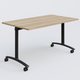 Table abattante gamme Arca 140-80 cm. Plateau Chêne naturel et pietement Noir.