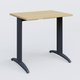 K2 Plateau droit 80x60 pieds fixe. Plateau Chêne clair et pietement Anthracite.