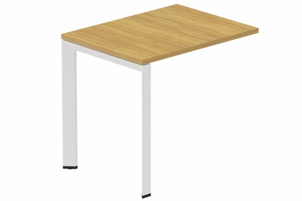 Gamme K7 - Extensions - Plans droits - K7 Retour direct 120x60cm sur pied noyer /blanc