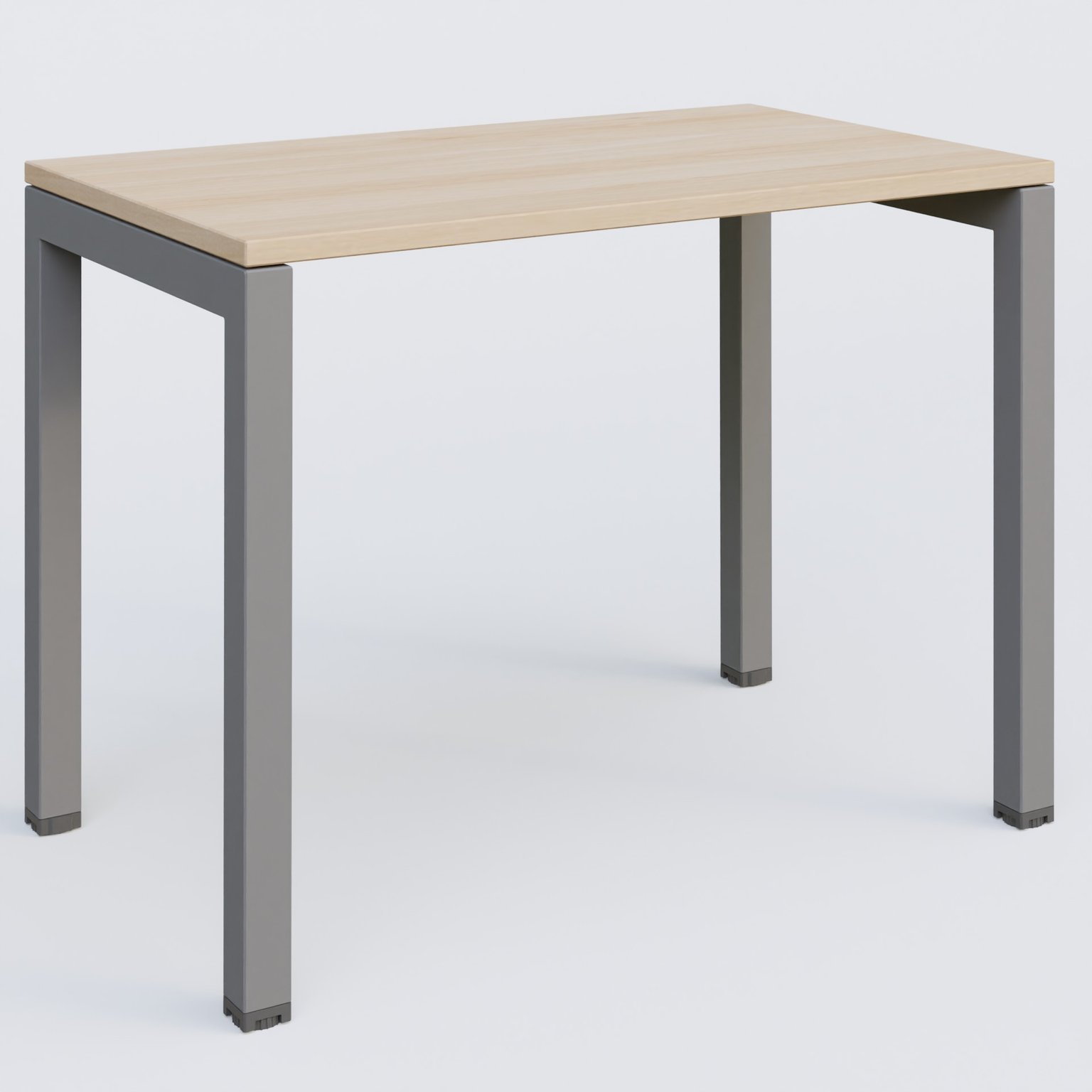 K3 Plateau droit 100x60 pieds fixe. Plateau Hêtre et pietement Aluminium.
