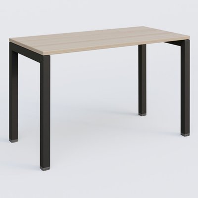 [Pas de famille] - [Pas de sous famille] - K3 Plateau droit 120x60 pieds fixe. Plateau Acacia et pietement Noir Grainé.