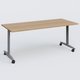 Table abattante gamme Design 180*80 cm. Plateau Noyer et pietement Aluminium.