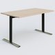 Module droit gamme Pure 140-80 cm. Plateau Hêtre et pietement Noir/Chrome.
