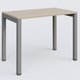 K3 Plateau droit 100x60 pieds fixe. Plateau Acacia et pietement Aluminium.