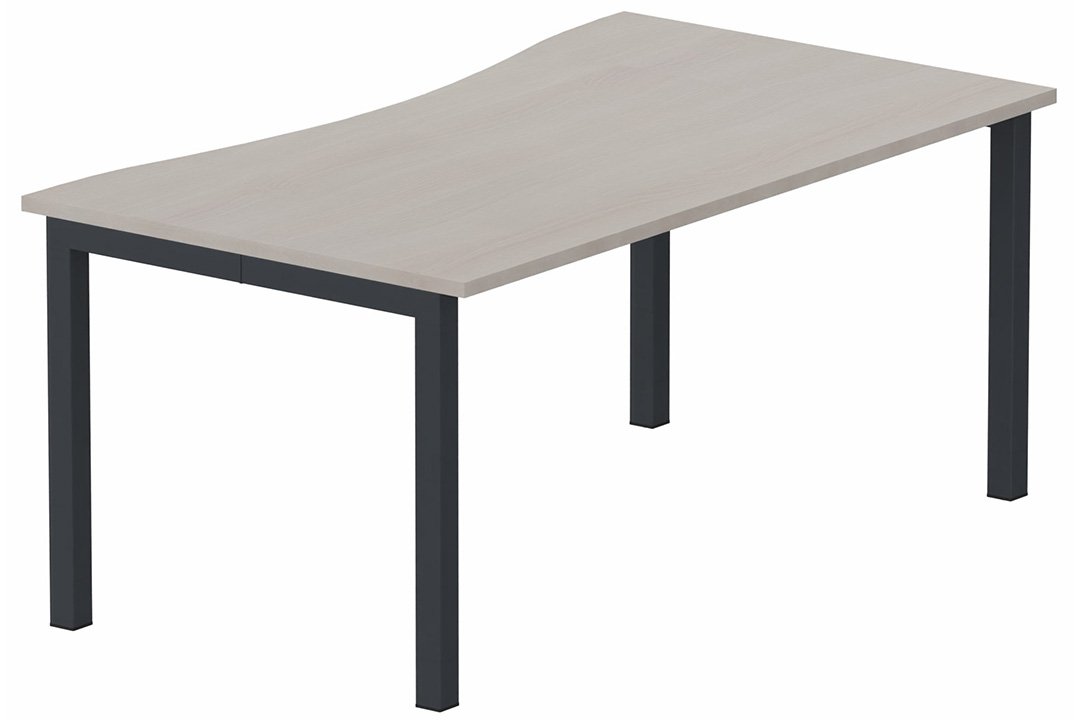 Plan vague 180x90x80cm, plateau acacia, structure anthracite