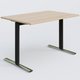 Module droit gamme Pure 120-80 cm. Plateau Hêtre et pietement Noir/Chrome.