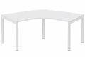 Plan Compact 120° symétrique 120x120/80cm structure pied d'angle blanc/blanc - sur délai