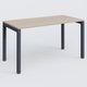 K3 Plateau droit 140x70 pieds fixe. Plateau Acacia et pietement Anthracite.