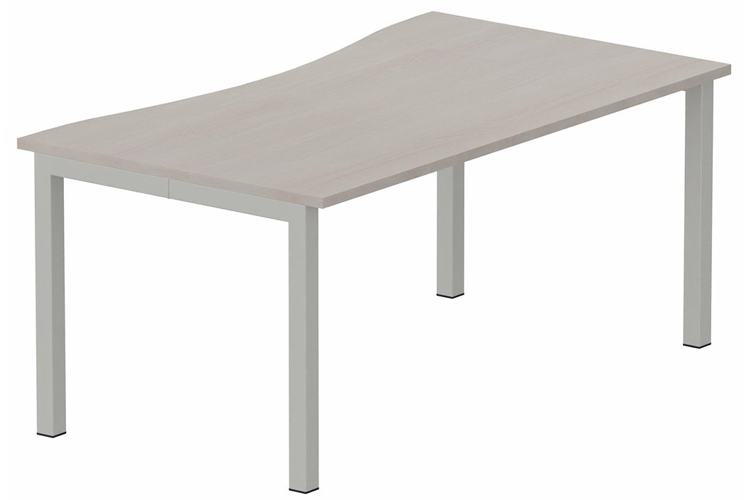 Plan vague 180x90x80cm, plateau acacia, structure aluminium