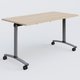 Table abattante gamme Arca 140-70 cm. Plateau Hêtre et pietement Aluminium.