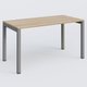K3 Plateau droit 140x70 pieds fixe. Plateau Chêne naturel et pietement Aluminium.