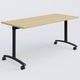 Table abattante gamme Arca 160-70 cm. Plateau Chêne clair et pietement Noir.