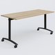 Table abattante gamme Arca 160-70 cm. Plateau Chêne naturel et pietement Noir.
