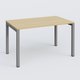 K3 Plateau droit 140x80 . Plateau Chêne clair et pietement Aluminium