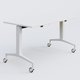 Module droit de la gamme LEM 140-70 cm. Plateau Blanc et pietement Blanc.