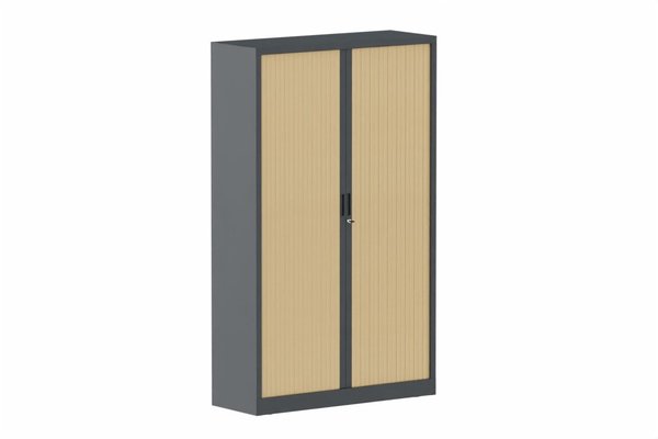 ARMOIRES A RIDEAUX - Largeur 120 cm - Armoire à rideaux H198xL120cm 4 tablettes
