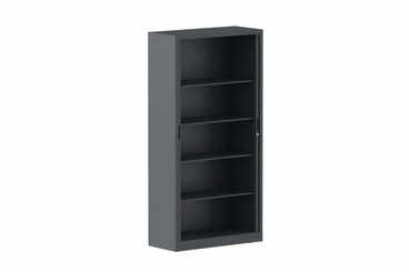 ARMOIRES A RIDEAUX - Largeur 100 cm - Armoire à rideaux H198xL100cm 4 tablettes