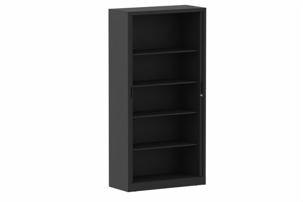 ARMOIRES A RIDEAUX - Largeur 100 cm - Armoire à rideaux H198xL100cm 4 tablettes