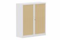 Armoire à rideaux H135xL120cm 2 tablettes